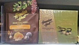 2 PACK HAWIIAN HOST MATCHA CHOCOLATE &amp; HONEY MILK CHOCOLATE  MACADAMIAS  - £31.73 GBP
