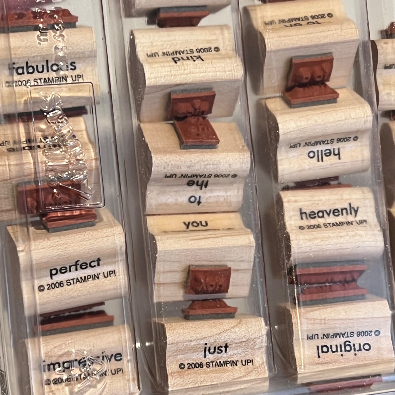 Stampin Up! Amazing To Zany Rubber Stamp Set 2006 Wood-Mounted Words Item image 4