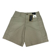 Lee Womens 8 Inch Bermuda Shorts Mushroom Size 4 Cotton Blend Comfortabl... - $29.42