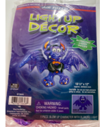 Halloween SIlly Blow Up Blinking Hanging Light Purple Vampire Bat  - £19.46 GBP