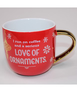 Hallmark I Run On Coffee And A Serious Love Of Ornaments Red Keepsake Co... - $11.41