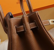 Ladies Fashion Handbag Birkin 30cm Genuine Leather Golden Hardware Herme... - £211.82 GBP