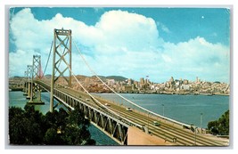 Oakland Bay Bridge San Francisco California CA Chrome Postcard U11 - £2.32 GBP