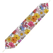 Mondxflaur Colorful Flower Table Runner for Dining Table Living Room Hom... - £15.16 GBP+