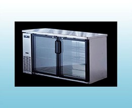 61&quot; Stainless 2 Glass Doors Back Bar Beer Bottle Refrigerator Cooler SBB2460SS - £2,397.31 GBP