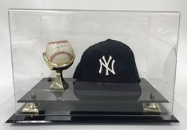 Yogi Berra Signed Autographed (OAL) Baseball &amp; Yankees Cap In Case - Mueller COA - £273.36 GBP