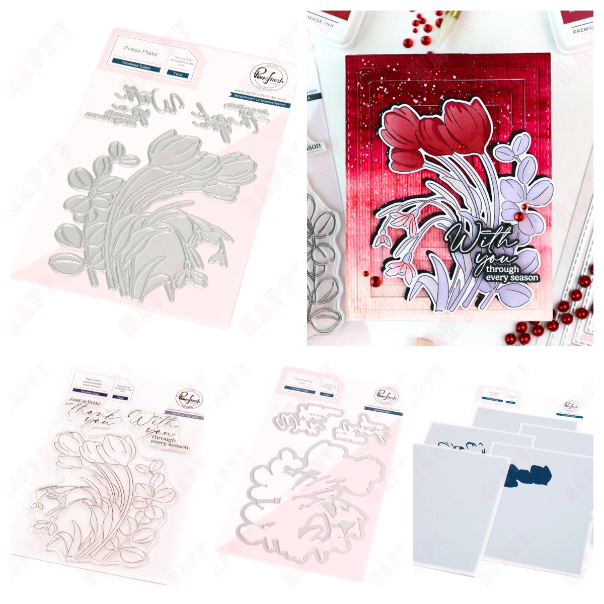New May Pink 2025 Guiding Light Metal Cutting Dies Stamp Stencil -M3189-... - $21.56