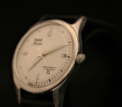 Men&#39;s white dial Art deco serviced 1970&#39;s HMT Janata  17J military wristwatch - £59.35 GBP