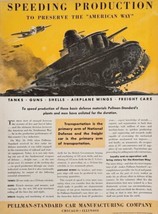 1941 Print Ad Pullman-Standard Company War Production Tanks,Guns Chicago,IL - £16.15 GBP
