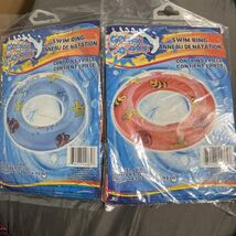 SPLASH 'N SWIM Set of 2 Inflatable 20'' Swim Rings Red &amp; Blue BRAND NEW ... - $9.89