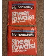 2x Vtg No Nonsense Pantyhose TAN SIZE B MED TO TALL SHEER TO WAIST SANDA... - €8,41 EUR
