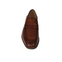 Men's Shoes Steve Madden Soft Leather upper Slip On Penny Acheron Brandy image 3