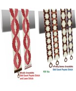 Cuff Bracelet patterns, Odd Peyote - Loom Stitch, Miyuki Delica and Prec... - $5.00+