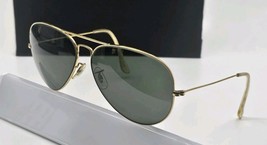 Vintage Ray Ban B&amp;L Bausch Lomb USA 62 14 Gold Aviator Pilot Sunglasses - $148.49