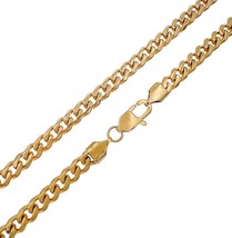 6mm Men Miami Cuban Link Chain Necklace Gold Stainless Steel 32&quot; G17 - $16.82