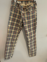 Kut From The Kloth Plaid Skinny Jeans-MIA Toothpick’ Blue/Tan Women’s Size 2 - £17.58 GBP