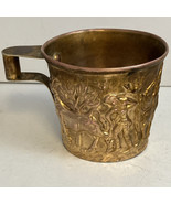 Vintage Metaxa Margo Greek Brass Cup Piraeus Greece 1888 - $470.27 MXN