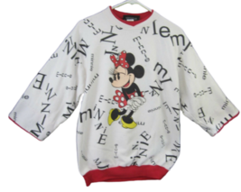 DISNEY ORIGINALS vintage 1990s Sweat Shirt women Minnie Mouse sz L-XL 3/4 sleeve - £31.57 GBP