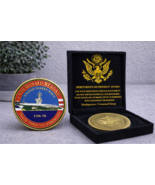 US NAVY - USS RONALD REAGAN - CVN-76 Challenge Coin  USA w/ Retirement A... - $36.84