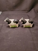 Vintage Ceramic Cow Salt and Pepper Shakers - $13.30