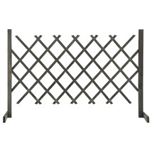 Garden Trellis Fence Gray 47.2"x35.4" Solid Firwood - $1,247.66 MXN
