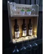 Handmade Rustic Wall-Mounted Wine Bar – Personalised Drinks Shelf - €60,28 EUR
