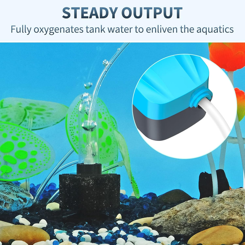 Pawfly Aquarium Air Pump with Nano Bio Sponge Filter Kit Air Control Valve Airli Item image 7