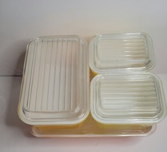 Pyrex Citrus Daisy Complete Set of Refrigerator Dishes with Lids image 2