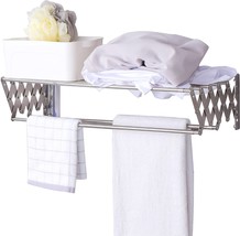 Retractable Bathroom Towel Drying Rack Made Of Stainless Steel That Is Wall - £33.44 GBP