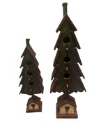 Pacific Rim Wood Birdhouse Evergreen Rustic Primitive Decoration Christmas - $25.00