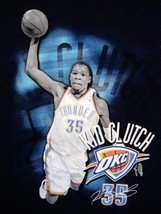 NBA Oklahoma City Thunder #35 Kevin Durant Basketball Bball Black T Shirt L - £12.62 GBP