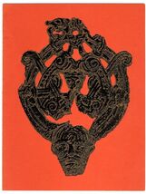 Royal Viking Sky Dinner Menu 1984 10th Century Bronze Brooch Cover - $13.86