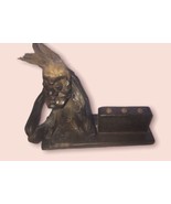 Tribal Indonesian Hand Carved Wood Figure &amp; Pencil Holder - £36.58 GBP