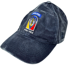 Light Blue Airborne Fort Polk Hook &amp; Loop Adjustable Hat - $225.82 MXN