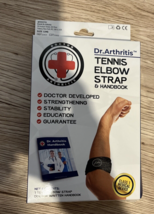 Tennis Elbow Brace &amp; Golfers Elbow Band One Size Fits All Black NEW - $14.00