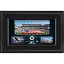 Philadelphia Eagles Framed 10x18 Stadium Panoramic w/ Game Used Football... - £76.63 GBP