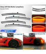Clear Front &amp; Rear LED Side Marker Lamp Lens Set For 2014-2019 C7 Chevy ... - $142.45