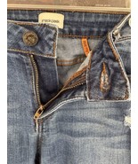 Sneak Peek Blue Jeans Size 9 Stretch Denim Low Rise Distressed Hole Skinny - $11.40