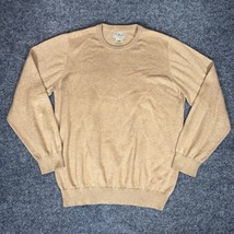 LL Bean Sweater Mens Large Brown Long Sleeve Solid Crewneck Pullover Cas... - £14.88 GBP