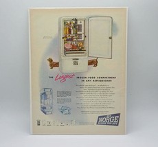 Norge Refrigerator Dog Dachshund Magazine Ad Print Design Advertising 1947 - £10.24 GBP