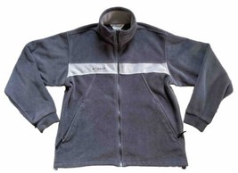 Columbia Men&#39;s Medium Jacket Gray Stripe Full Zip Fleece Philippines RN6... - $66.49