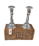 Brighton Cinderella Candle Holders 8&quot; Pair Silver Plate w/ Original Box ... - $1,559.38 MXN