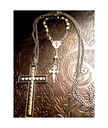 Bracelet Rosary~Silver Cross Necklace - £13.95 GBP