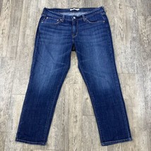 Levi&#39;s BOYFRIEND Womens Size 30 Blue Mid Rise Crop Capri Jeans Denim Pants 33x25 - £22.76 GBP
