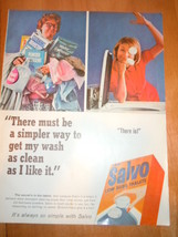 Vintage Salvo Laundry Detergent Print Magazine Advertisement 1965 - $5.99