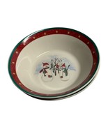 Royal Seasons Set of 2 Soup Coupe Cereal Bowls Snowman Red Green White - £11.24 GBP