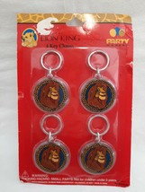 The Lion King Simba Set Of 4 Key Chains Key Rings Party Favors NOS - £15.78 GBP