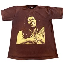 Vintage Bob Marley Men’s T Shirt Sz M Faded Brown TND Tag Y2K Tornado Ac... - $552.67 MXN