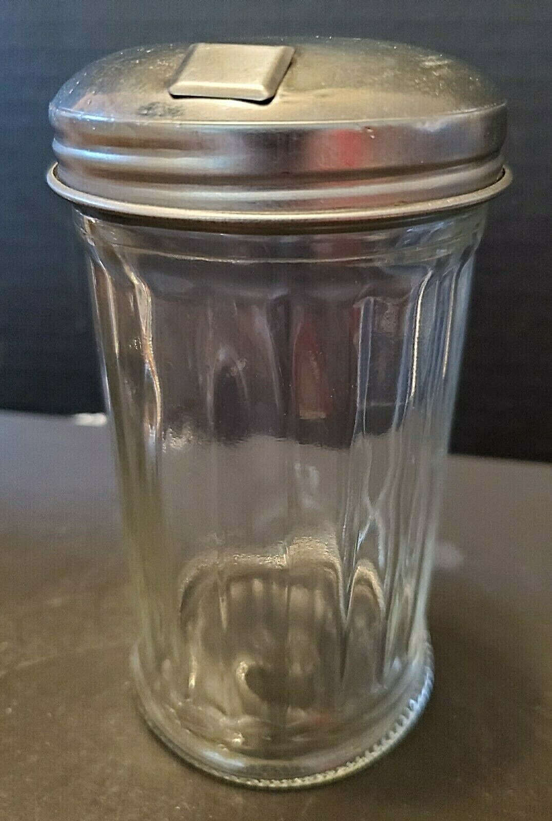 GLASS SUGAR DISPENSER RESTAURANT STYLE RIBBED - $11.30