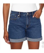 Hudson Womens Denim Shorts Dark Blue 5-Pockets Stretch High-Rise Belt Loops - $61.73 CAD
